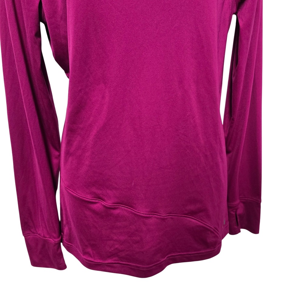 Under Armour HeatGear Catalyst Hoodie Womens XL Purple Thumbhole Fitted Running‎ - Picture 3 of 9